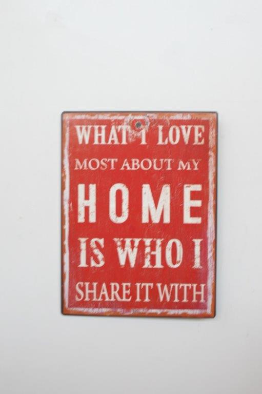 Red Tin Plaque